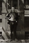 young man outside post office no title on verso ref image only