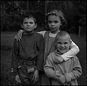 Sergey, Ilya and Vika in Berezka young camp. Bryansk region. 2008